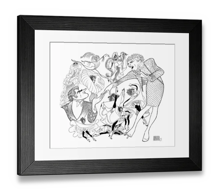 Framed Print : Caricature Of The Cast Of La Cage Aux Folles Framed Print : Caricature Of The Cast Of La Cage Aux Folles