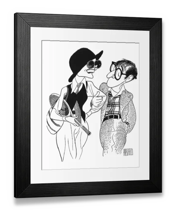 Framed Print : Caricature Of The Cast Of Annie Hall Framed Print : Caricature Of The Cast Of Annie Hall