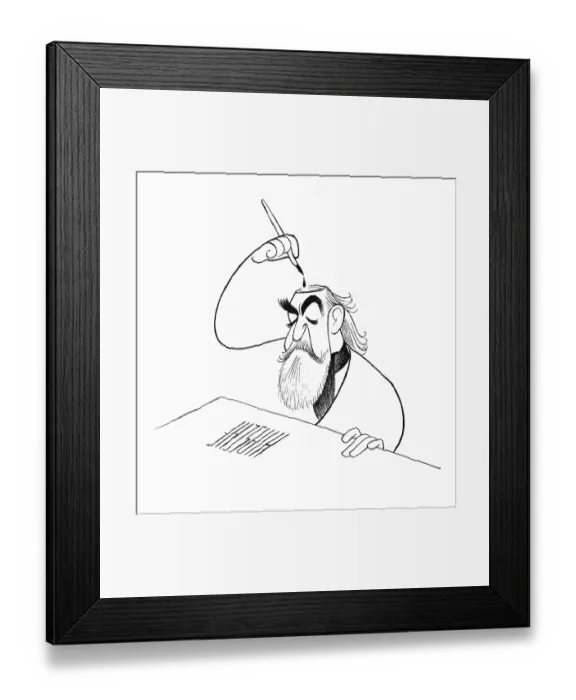 Framed Print : Caricature Of Al Hirschfeld Framed Print : Caricature Of Al Hirschfeld