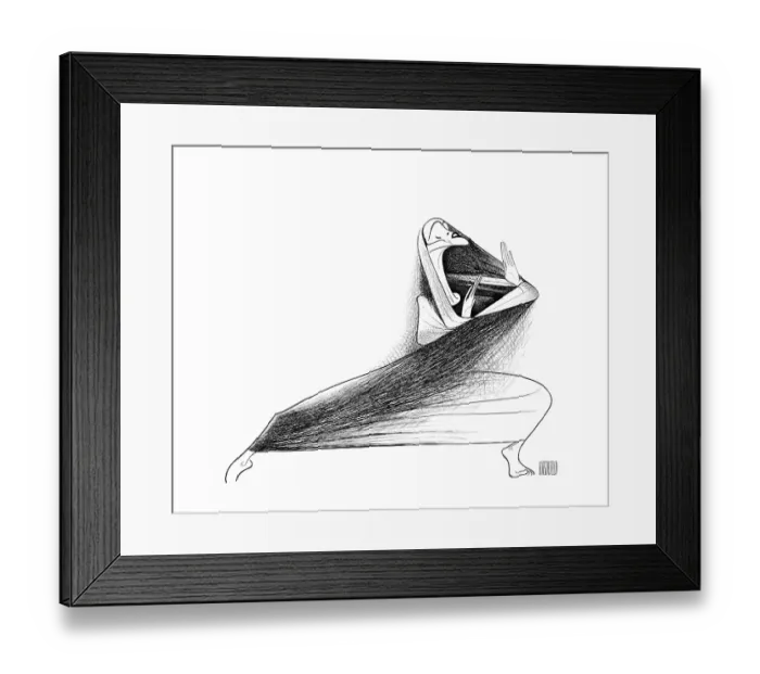 Framed Print : Caricature Of Martha Graham Framed Print : Caricature Of Martha Graham