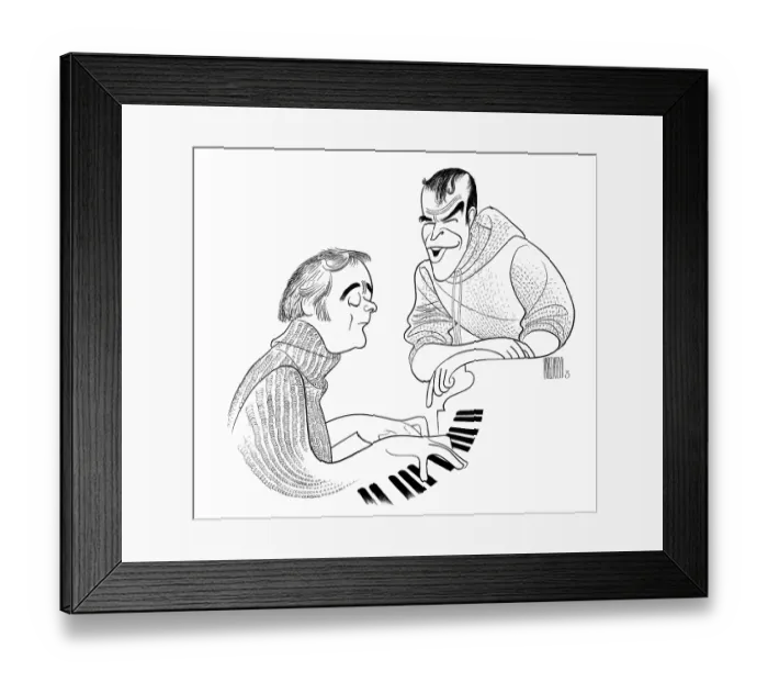 Framed Print : Caricature Of John Kander and Fred Ebb Framed Print : Caricature Of John Kander and Fred Ebb