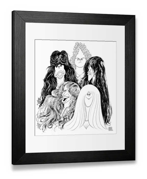 Framed Print : Caricature Of The Members Of Aerosmith Framed Print : Caricature Of The Members Of Aerosmith
