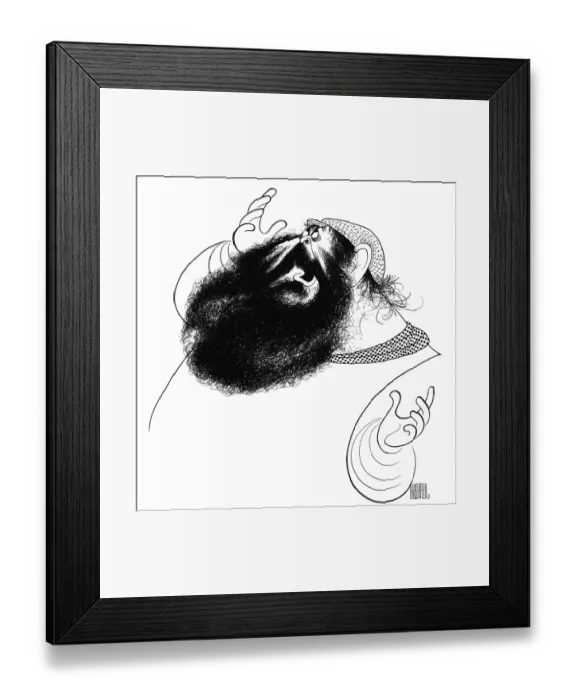 Framed Print : Caricature Of Zero Mostel Framed Print : Caricature Of Zero Mostel