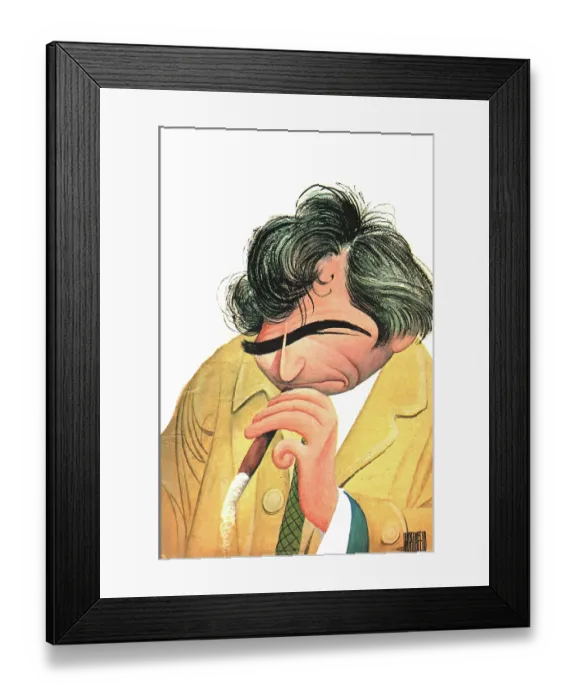 Framed Print : Caricature Of Peter Falk Framed Print : Caricature Of Peter Falk
