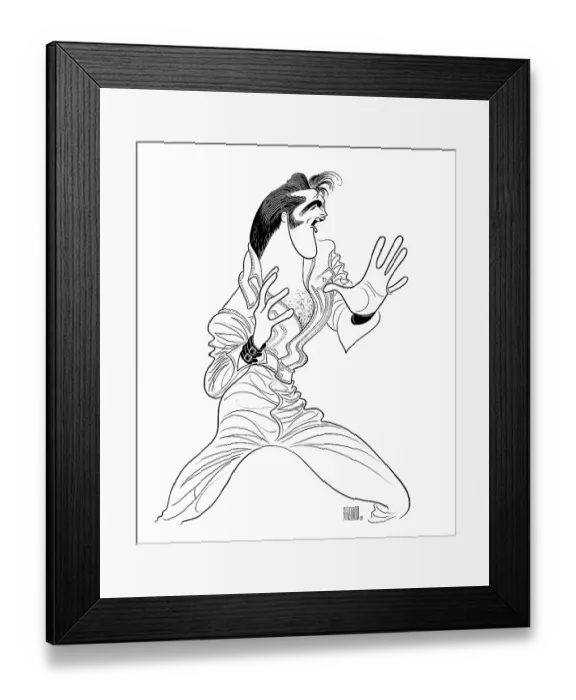 Framed Print : Caricature Of Elvis Presley Framed Print : Caricature Of Elvis Presley
