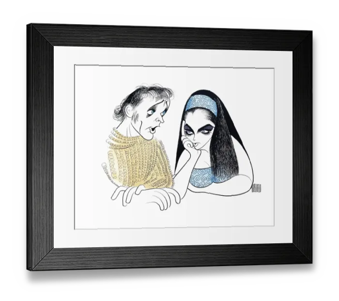 Framed Print : Caricature Of Richard Burton & Elizabeth Taylor Framed Print : Caricature Of Richard Burton & Elizabeth Taylor