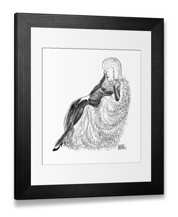 Framed Print : Caricature Of Marlene Dietrich Framed Print : Caricature Of Marlene Dietrich