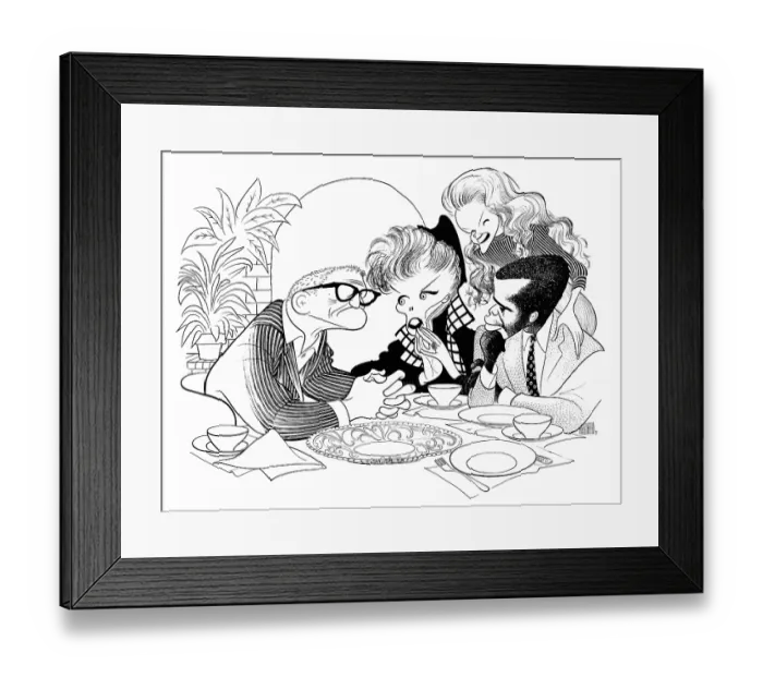 Framed Print : Caricature Of The Cast Of Guess Who's Coming To Dinner Framed Print : Caricature Of The Cast Of Guess Who's Coming To Dinner