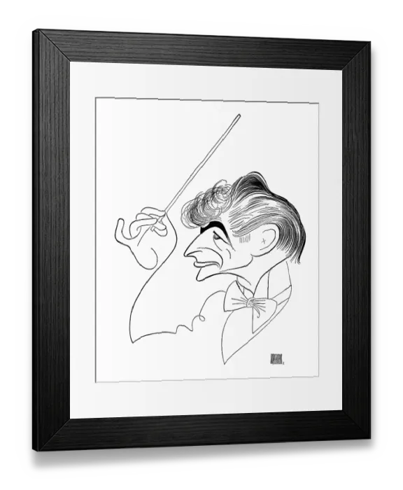 Framed Print : Caricature Of Leonard Bernstein Framed Print : Caricature Of Leonard Bernstein