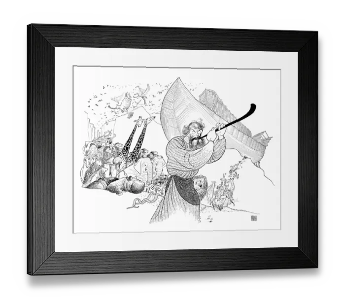 Framed Print : Caricature Of John Huston Framed Print : Caricature Of John Huston