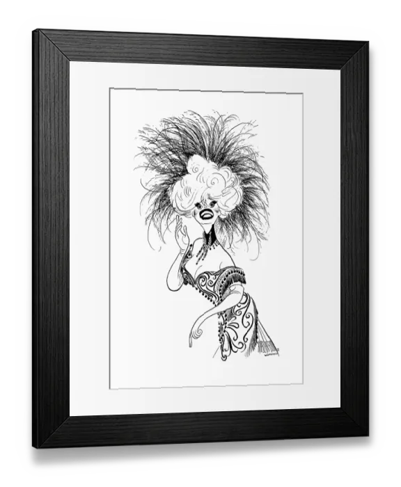 Framed Print : Caricature Of Carol Channing Framed Print : Caricature Of Carol Channing