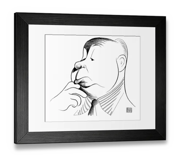 Framed Print : Caricature Of Alfred Hitchcock Framed Print : Caricature Of Alfred Hitchcock