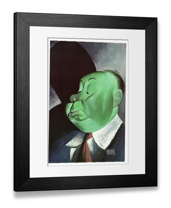 Framed Print : Caricature Of Alfred Hitchcock Framed Print : Caricature Of Alfred Hitchcock