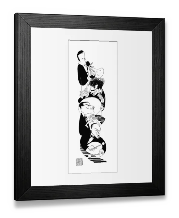 Framed Print : Caricature Of Members Of Benny Goodman's Band Framed Print : Caricature Of Members Of Benny Goodman's Band