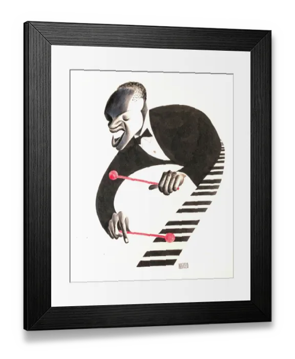 Framed Print : Caricature Of Lionel Hampton Framed Print : Caricature Of Lionel Hampton