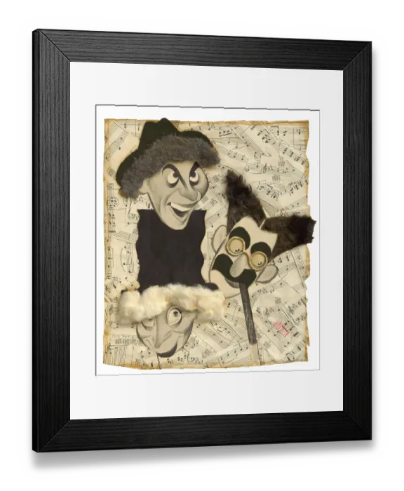Framed Print : Collage Of The Marx Brothers Framed Print : Collage Of The Marx Brothers