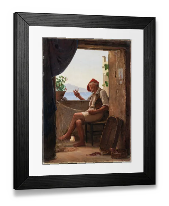 Framed Print : A Fisherman From Sorrento Framed Print : A Fisherman From Sorrento