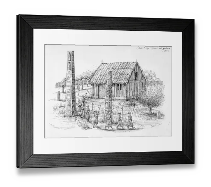 Framed Print : Glastonbury, 7th century, (1990-2010) Framed Print : Glastonbury, 7th century, (1990-2010)