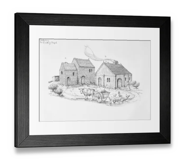 Framed Print : Beckery Chapel, Glastonbury, c5th-6th century, (1990-2010) Framed Print : Beckery Chapel, Glastonbury, c5th-6th century, (1990-2010)