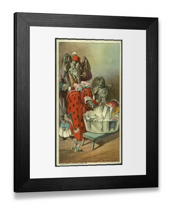 Framed Print : Elephants Doing The Wash Framed Print : Elephants Doing The Wash