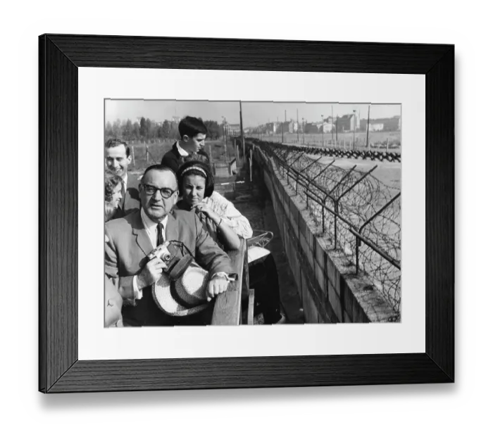 Framed Print : Pat Brown At The Berlin Wall Framed Print : Pat Brown At The Berlin Wall