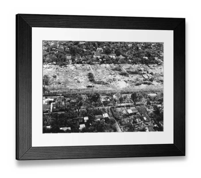 Framed Print : Clearing Land For Berlin Wall