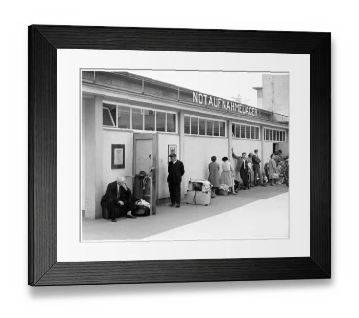 Framed Print : East Berlin Refugees at West Berlin Reception center Framed Print : East Berlin Refugees at West Berlin Reception center