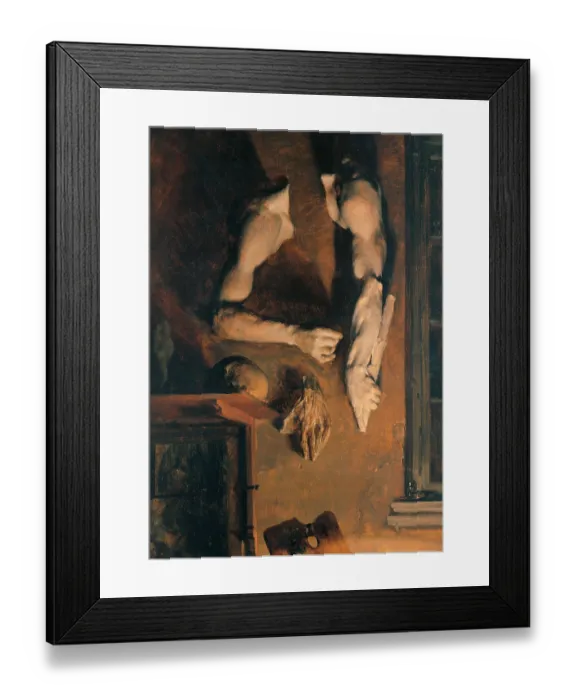 Framed Print : Studio Wall, 1852. Artist: Menzel, Adolph Friedrich, von (1815-1905) Framed Print : Studio Wall, 1852. Artist: Menzel, Adolph Friedrich, von (1815-1905)