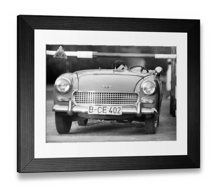 Framed Print : Heinz Meixner Driving Sprint Car In Berlin, Germany