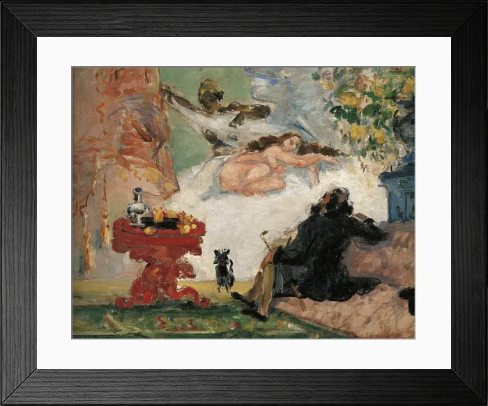 Framed Print : A modern Olympia, by Paul Cézanne, 1872 - 1874, 19th Century, oil on canvas, 46 x 55 cm Framed Print : A modern Olympia, by Paul Cézanne, 1872 - 1874, 19th Century, oil on canvas, 46 x 55 cm