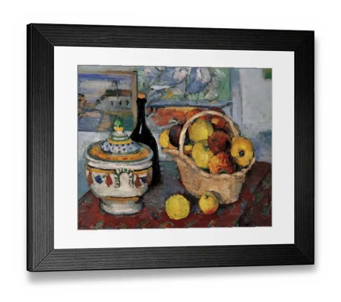Framed Print : Still Life with Soup Tureen, by Paul Cézanne, 1877, 19th Century, oil on canvas Framed Print : Still Life with Soup Tureen, by Paul Cézanne, 1877, 19th Century, oil on canvas