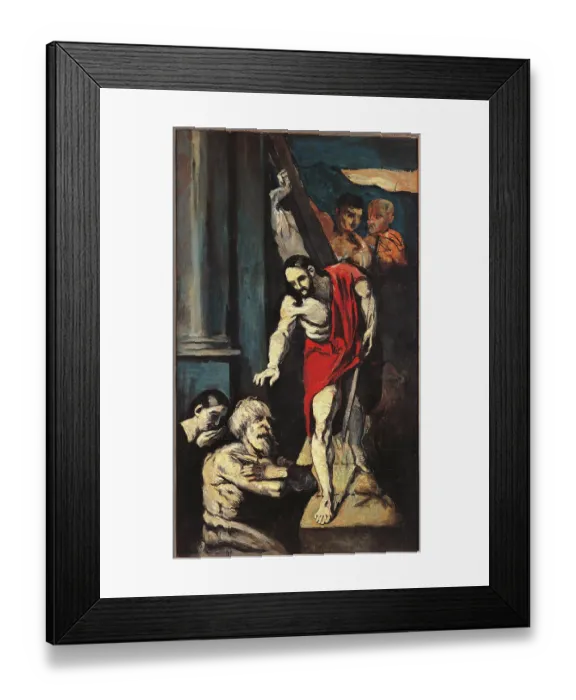 Framed Print : Christ in Limbo, by Paul Czanne, 1867 about, 19th Century, oil on canvas, cm 170 x 67 Framed Print : Christ in Limbo, by Paul Czanne, 1867 about, 19th Century, oil on canvas, cm 170 x 67
