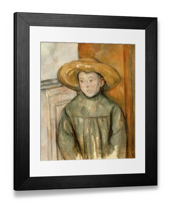 Framed Print : Boy With A Straw Hat Framed Print : Boy With A Straw Hat