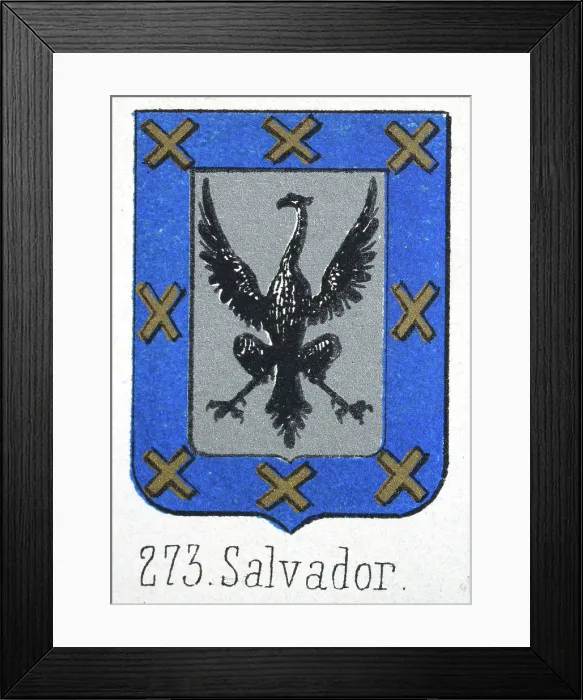 Framed Print : Medieval heraldry, Coat of arms, Shield with, Black, Eagle, Silver, Gold, Cross, blue, Spanish, Vintage illustration Framed Print : Medieval heraldry, Coat of arms, Shield with, Black, Eagle, Silver, Gold, Cross, blue, Spanish, Vintage illustration