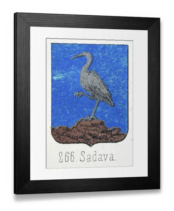 Framed Print : Medieval heraldry, Coat of arms, Shield with, Spanish, Silver, heron, blue, Vintage illustration Framed Print : Medieval heraldry, Coat of arms, Shield with, Spanish, Silver, heron, blue, Vintage illustration