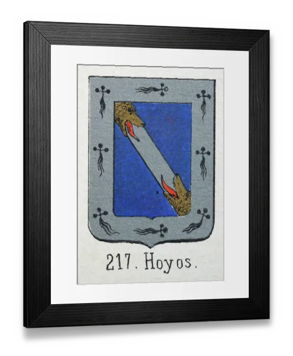 Framed Print : Medieval heraldry, Coat of arms, Shield with, Dragon, Blue, Silver, Spanish, Vintage illustration Framed Print : Medieval heraldry, Coat of arms, Shield with, Dragon, Blue, Silver, Spanish, Vintage illustration