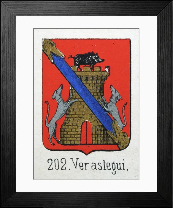 Framed Print : Medieval heraldry, Coat of arms, Shield with, Gold, Castle, Black, Boar, Silver, Dogs, Spanish, Vintage illustration Framed Print : Medieval heraldry, Coat of arms, Shield with, Gold, Castle, Black, Boar, Silver, Dogs, Spanish, Vintage illustration