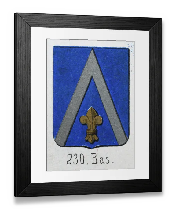 Framed Print : Medieval heraldry, Coat of arms, Shield with, Gold, fleur de lis, Silver, Chevron, Blue, Spanish, Vintage illustration Framed Print : Medieval heraldry, Coat of arms, Shield with, Gold, fleur de lis, Silver, Chevron, Blue, Spanish, Vintage illustration