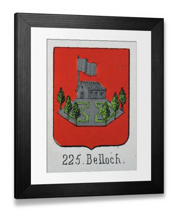 Framed Print : Medieval heraldry, Coat of arms, Shield with, Silver, House, Trees, Flag, Red, Spanish, Vintage illustration Framed Print : Medieval heraldry, Coat of arms, Shield with, Silver, House, Trees, Flag, Red, Spanish, Vintage illustration