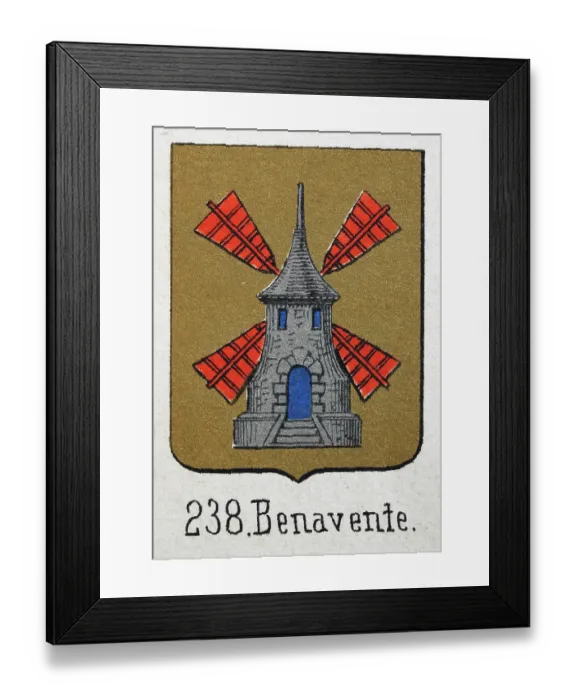 Framed Print : Medieval heraldry, Coat of arms, Shield with, Silver, Windmill, Red, Sails, Gold, Spanish, Vintage illustration Framed Print : Medieval heraldry, Coat of arms, Shield with, Silver, Windmill, Red, Sails, Gold, Spanish, Vintage illustration