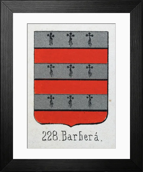 Framed Print : Medieval heraldry, Coat of arms, Shield with, Striped, Black, Ermine, Silver, Red, Spanish, Vintage illustration Framed Print : Medieval heraldry, Coat of arms, Shield with, Striped, Black, Ermine, Silver, Red, Spanish, Vintage illustration