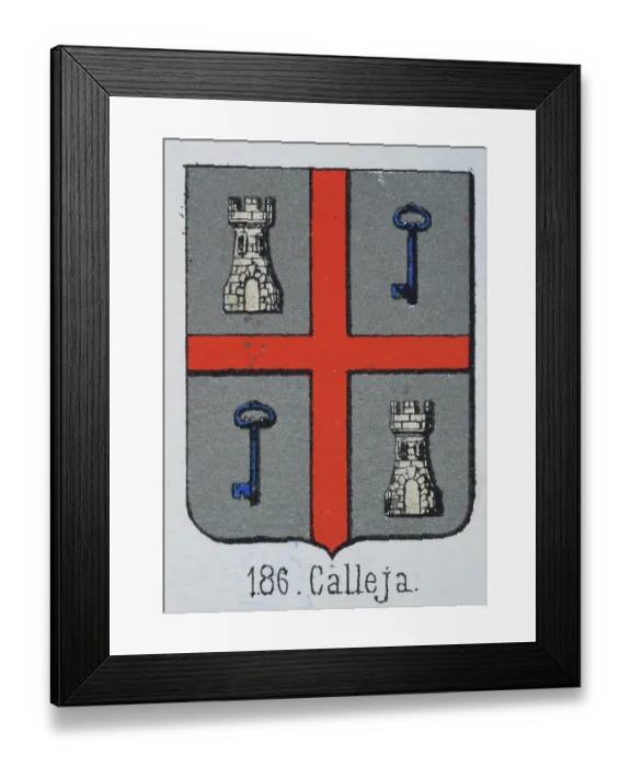 Framed Print : Medieval heraldry, Coat of arms, Shield with Quartered, White, Castle, Blue, Key, Red, Cross, Silver, Spanish, Vintage illustration Framed Print : Medieval heraldry, Coat of arms, Shield with Quartered, White, Castle, Blue, Key, Red, Cross, Silver, Spanish, Vintage illustration