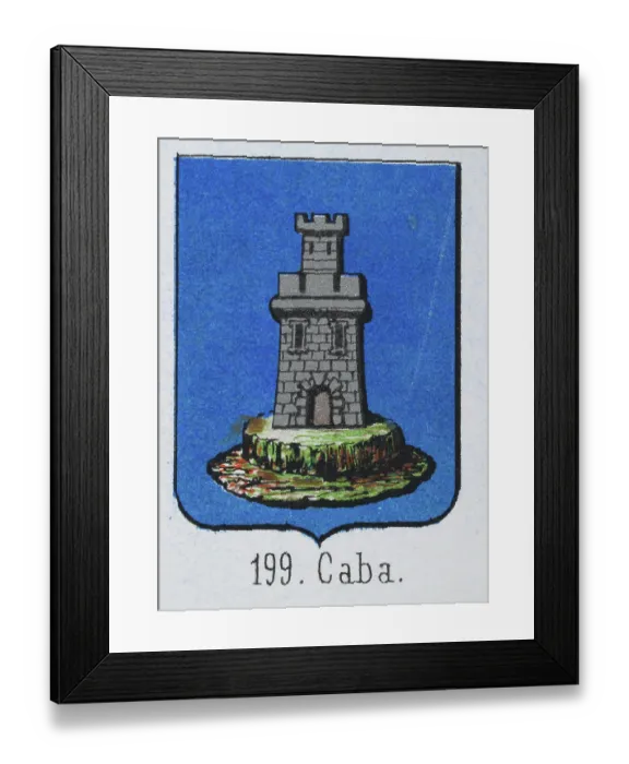 Framed Print : Medieval heraldry, Coat of arms, Shield with Silver, Castle, Blue, Spanish, Vintage illustration Framed Print : Medieval heraldry, Coat of arms, Shield with Silver, Castle, Blue, Spanish, Vintage illustration