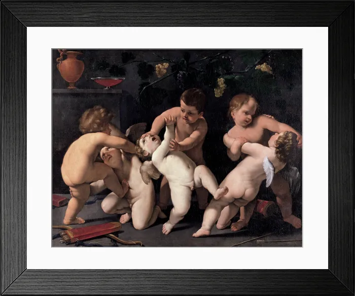 Framed Print : Cupids Fighting Putti (Lotta fra amorini e putti baccanti) Framed Print : Cupids Fighting Putti (Lotta fra amorini e putti baccanti)