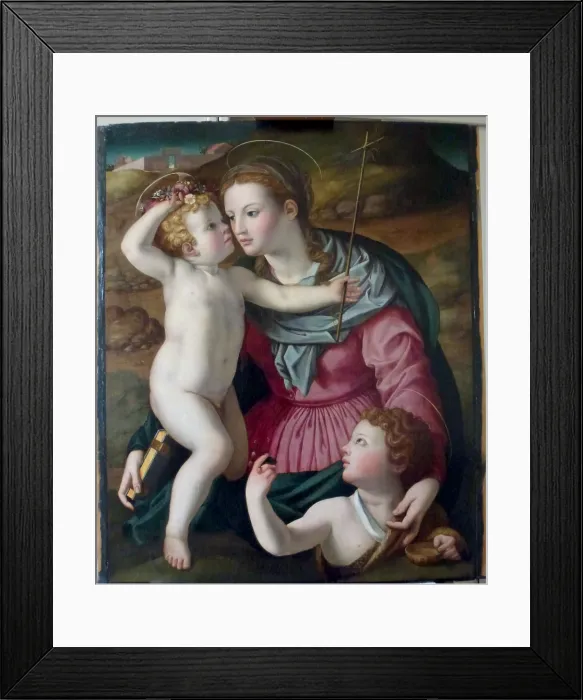 Framed Print : Madonna with Child and Saint John Framed Print : Madonna with Child and Saint John