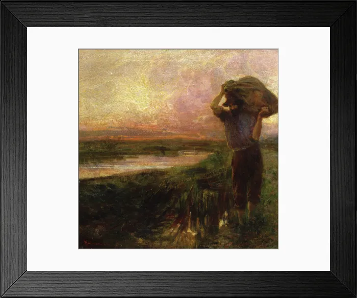 Framed Print : Vesper at Torre del Lago, by Plinio Nomellini, 1901, 20th Century, oil on canvas Framed Print : Vesper at Torre del Lago, by Plinio Nomellini, 1901, 20th Century, oil on canvas