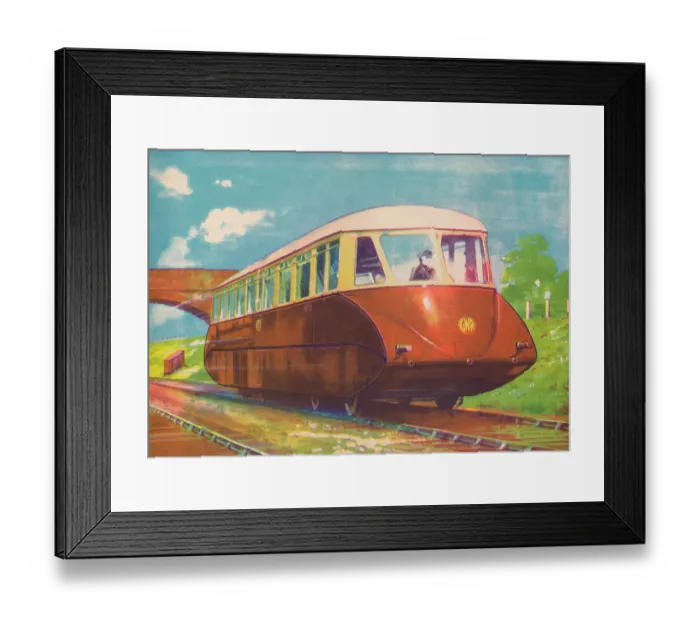 Framed Print : Express Diesel Engine Rail Car, G.W.R. 1940 Framed Print : Express Diesel Engine Rail Car, G.W.R. 1940