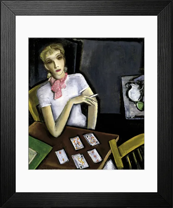 Framed Print : Girl With Cards Framed Print : Girl With Cards