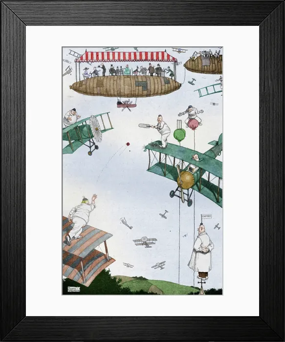 Framed Print : An Aerial Cricket Match Of The Future Framed Print : An Aerial Cricket Match Of The Future