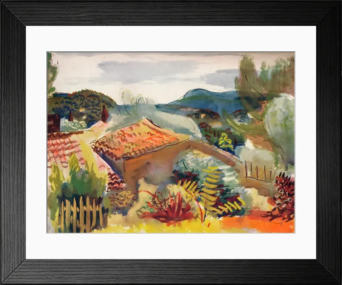 Framed Print : Landscape, 20th century. Artist: Isaac Grunewald Framed Print : Landscape, 20th century. Artist: Isaac Grunewald